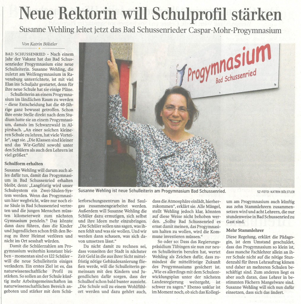 Schwäbische Zeitung 17. Oktober 2014